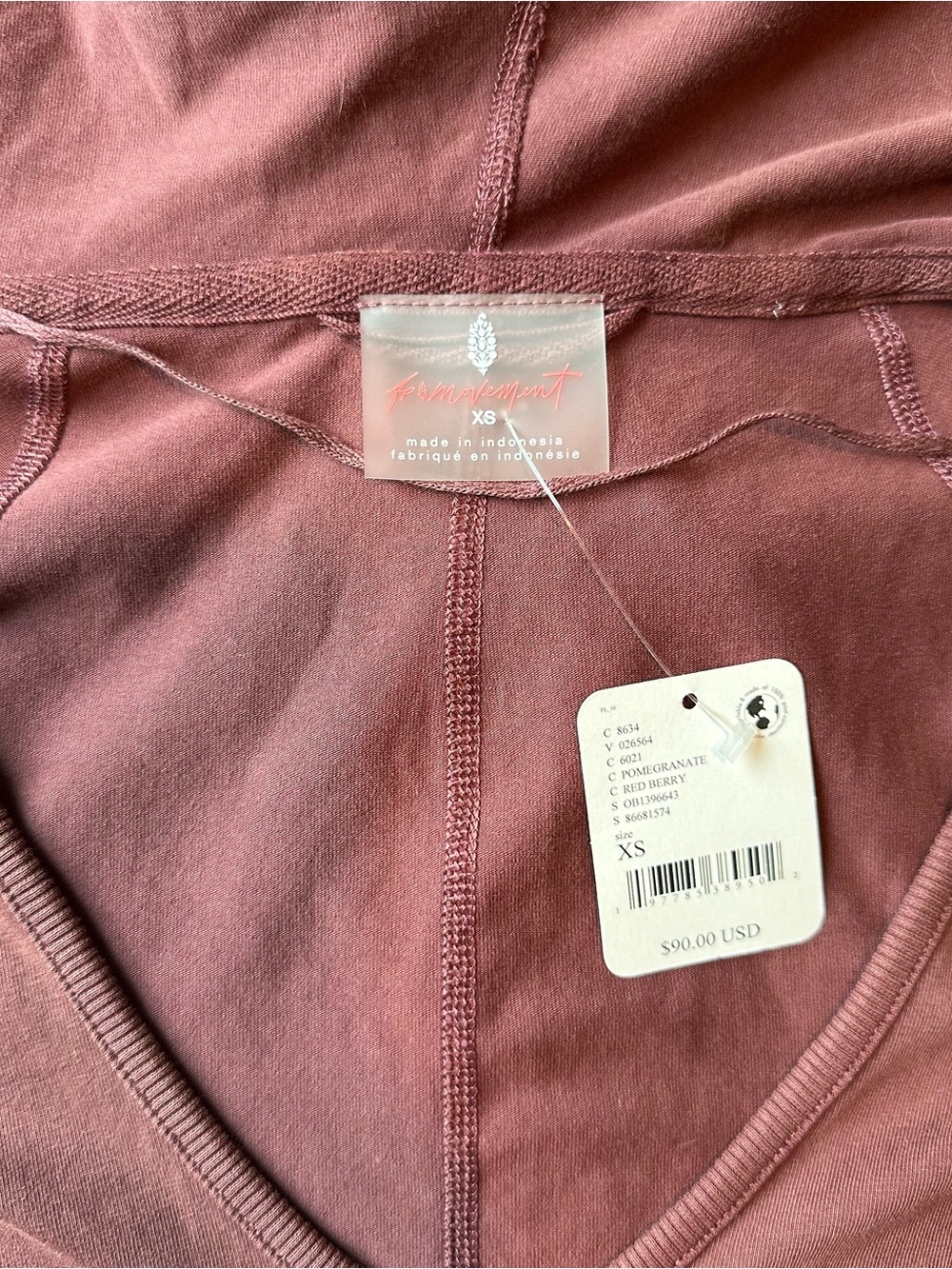 Free People Long Sleeve Hot Shot Onesie Very Berry XS BNWT - Picture 6 of 6